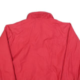 SEARS Mens Red Outdoor Jacket M Polyester Blend Woven Plain Zip Relaxed Fit