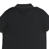 CALVIN KLEIN Mens Black Short Sleeve Plain XL Polo Shirt Cotton CK Logo