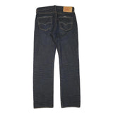LEVI'S 501 Mens Jeans Blue Regular Straight Denim Dark W32 L33 Button Closure