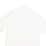 ANGELO LITRICO Mens White Cotton Blend Shirt M Short Sleeve Casual Summer