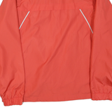 ADIDAS Womens Red Lightweight Sports Jacket L Polyester Plain Zip Activewear