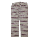 WEEKEND MAX MARA Womens Cotton Blend Purple & Cream Regular Straight Trousers