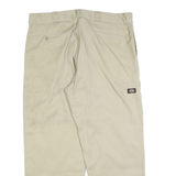 DICKIES Mens Cotton Blend Beige Loose Fit Straight Leg Trousers W40 L30 Workwear