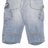 TOM TOMPSON Mens Shorts Blue Cargo L W30 Zip Pockets Cotton Blend Relaxed