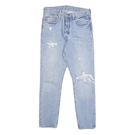 LEVI'S 501S Womens Jeans Blue Slim Skinny Denim Light W27 L28 Distressed Style