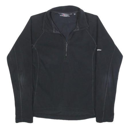 BERGHAUS Womens Black Plain Polyester Pullover Crew Neck Jumper S Outdoor