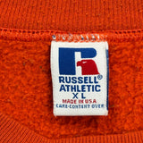 Denver Broncos Russell Athletic Football Sweatshirt - XL Orange Cotton