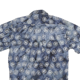 JOCKEY Mens Blue Pattern Geometric Cotton Short Sleeve Shirt L Casual Summer