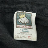 Anvil Single Stitch T-Shirt - 2XL Black Cotton