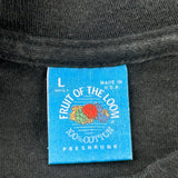 Vintage 1993 Barry Manilow Tour Fruit Of The Loom Single Stitch T-Shirt - Large Black Cotton