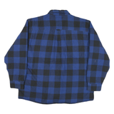 RED HEAD Mens Blue & Black Checked Jacket XL Cotton Blend Button Closure Classic