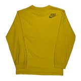 Nike Long Sleeve T-Shirt - Small Yellow Cotton