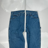 Dickies Carpenter Pants - 36W 30L Blue Cotton