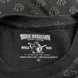 Age 10-12 True Religion T-Shirt - Large Black Cotton