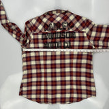 Harley Davidson Checked Flannel Shirt - Large Brown Cotton