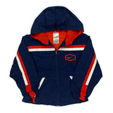 Age 6 Nike Striped Windbreaker - Medium Blue Cotton