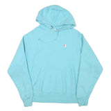 CHAMPION Mens Blue Pullover Hoodie M Cotton Blend Casual Lightweight Sweatshirt