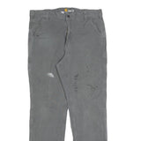 CARHARTT Mens Cotton Blend Grey Relaxed Straight Trousers W36 L34 Workwear