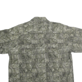 COOKE STREET Mens Green Cotton Casual Shirt XL Printed Relaxed Fit Hawaiian