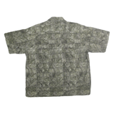 COOKE STREET Mens Green Cotton Casual Shirt XL Printed Relaxed Fit Hawaiian