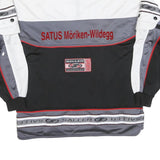 SALLER Mens White & Black Basketball Zip Polyester Blend Jacket S Sportswear