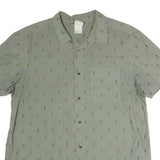 THE NORTH FACE Mens Green & Brown Shirt XL Cotton Casual Summer Short Sleeve