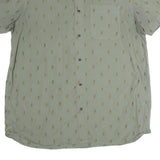 THE NORTH FACE Mens Green & Brown Shirt XL Cotton Casual Summer Short Sleeve