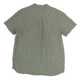 THE NORTH FACE Mens Green & Brown Shirt XL Cotton Casual Summer Short Sleeve