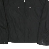 GUESS Mens Black Zip Jacket XL Polyester Blend Plain Minimalist Casual Outerwear
