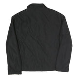 GUESS Mens Black Zip Jacket XL Polyester Blend Plain Minimalist Casual Outerwear