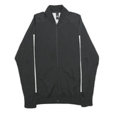 ADIDAS Mens Black White Athletic Jacket M Polyester Blend Zip Track Sportswear