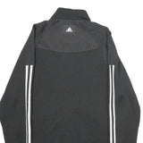 ADIDAS Mens Black White Athletic Jacket M Polyester Blend Zip Track Sportswear