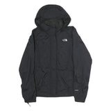 THE NORTH FACE Womens Black Outdoor Jacket S Polyester Zip Hooded Plain
