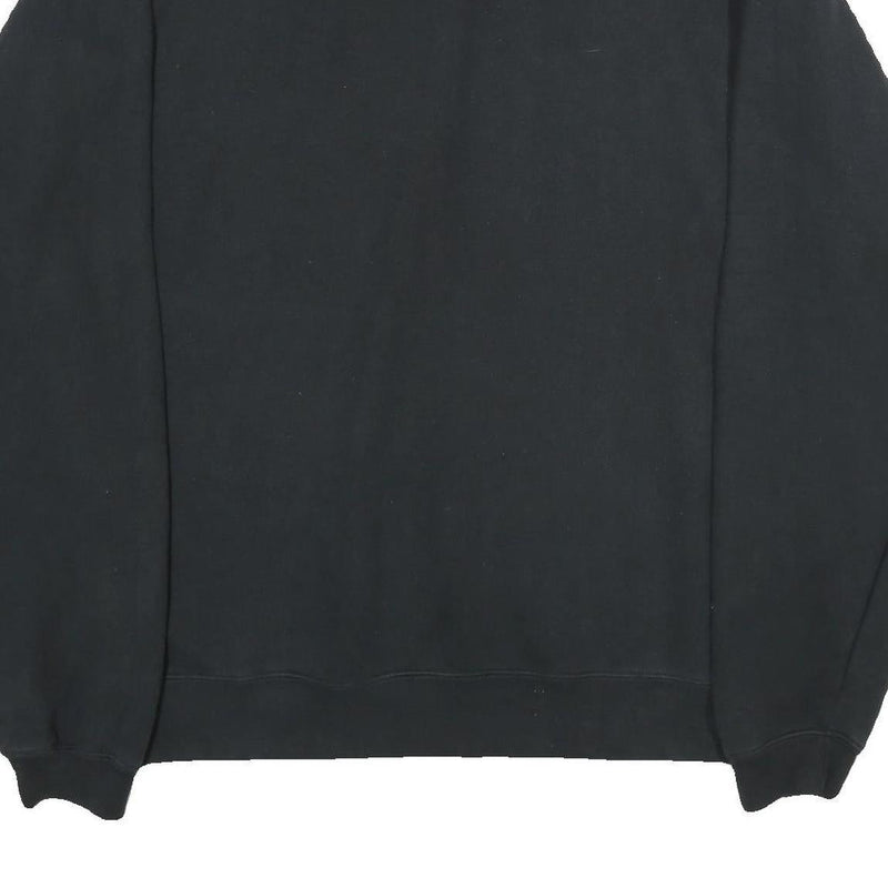 REEBOK Mens Black Eagles Crew Neck L Sweatshirt Cotton Blend Pullover