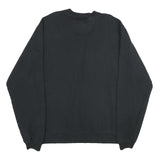 REEBOK Mens Black Eagles Crew Neck L Sweatshirt Cotton Blend Pullover
