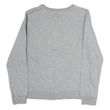 TOMMY JEANS Mens Grey Cotton Crew Neck S Sweatshirt Logo Patch Comfortable