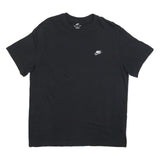 NIKE Mens Black Graphic T-Shirt XL Short Sleeve Crew Neck Casual Cotton
