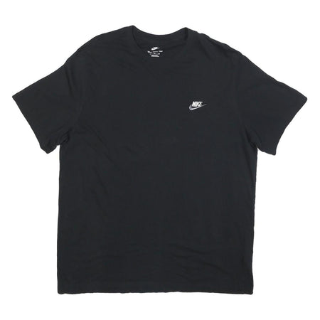 NIKE Mens Black Graphic T-Shirt XL Short Sleeve Crew Neck Casual Cotton