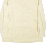 HILTON Womens Cream Linen Blend Jacket M Button Closure Classic Plain Light