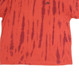 NIKE Mens Red & Maroon Tie Dye T-Shirt XL Short Sleeve Crew Neck Logo