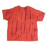 NIKE Mens Red & Maroon Tie Dye T-Shirt XL Short Sleeve Crew Neck Logo