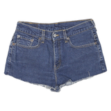 LEVI'S Womens Denim Blue Shorts S W30 Floral Patch Detail Cut-Off Summer
