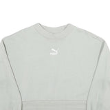PUMA Womens Grey Cotton Blend Crew Neck XS Sweatshirt Casual Pullover