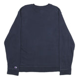 CHAMPION Mens Navy Blue Sweatshirt XL Cotton Blend Crew Neck Casual Pullover