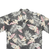 COOKE STREET Mens Black & Pink Floral Print Cotton Blend Shirt M Tropical Summer
