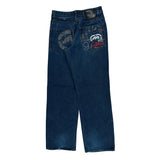 Defined By Design Ecko Unltd Graphic Jeans - 27W 30L Blue Cotton