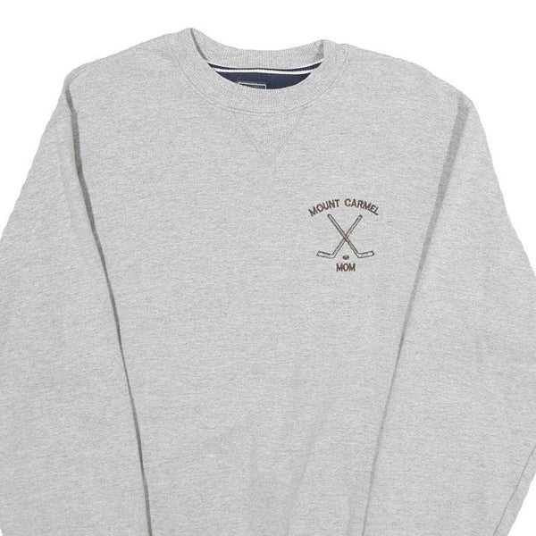 CHAMPION Mens Grey Mount Carmel Mom Crew Neck S Cotton Blend Sweatshirt