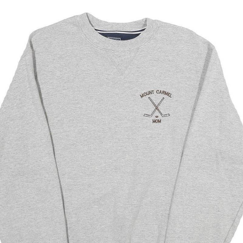 CHAMPION Mens Grey Mount Carmel Mom Crew Neck S Cotton Blend Sweatshirt