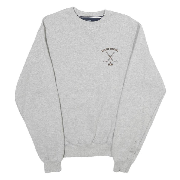 CHAMPION Mens Grey Mount Carmel Mom Crew Neck S Cotton Blend Sweatshirt