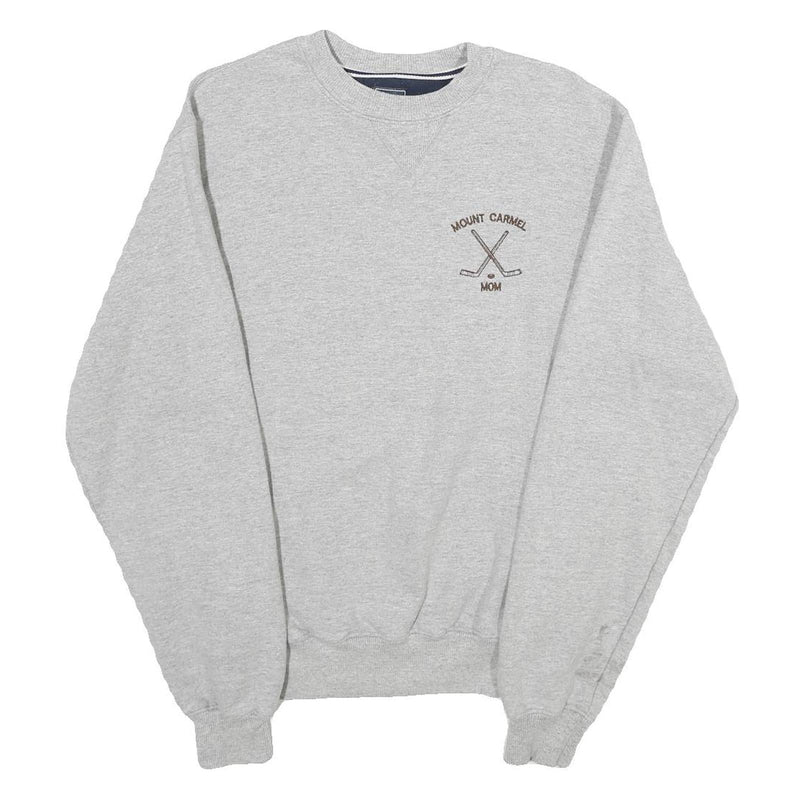 CHAMPION Mens Grey Mount Carmel Mom Crew Neck S Cotton Blend Sweatshirt